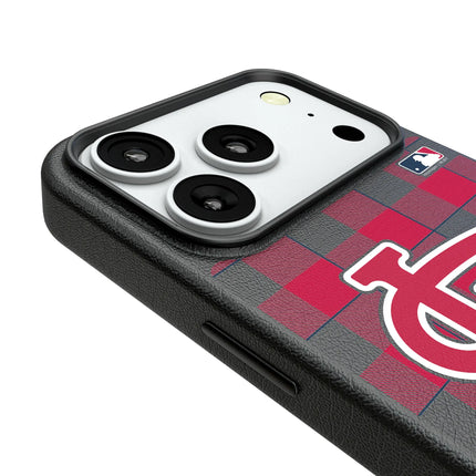 St Louis Cardinals Plaid MagSafe Compatible Phone Case for Apple iPhone
