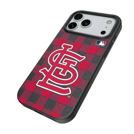 St Louis Cardinals Plaid MagSafe Compatible Phone Case for Apple iPhone