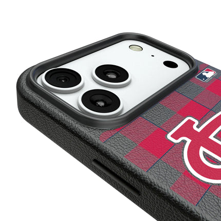 St Louis Cardinals Plaid MagSafe Compatible Phone Case for Apple iPhone