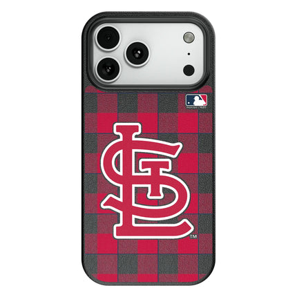 St Louis Cardinals Plaid MagSafe Compatible Phone Case for Apple iPhone