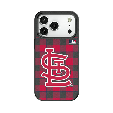 St Louis Cardinals Plaid MagSafe Compatible Phone Case for Apple iPhone