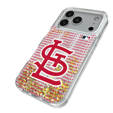 St Louis Cardinals Text Backdrop Glitter Phone Case for Apple iPhone