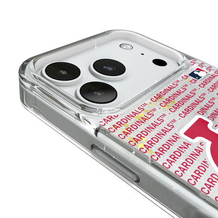 St Louis Cardinals Text Backdrop Glitter Phone Case for Apple iPhone