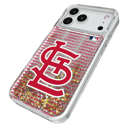 St Louis Cardinals Text Backdrop Glitter Phone Case for Apple iPhone