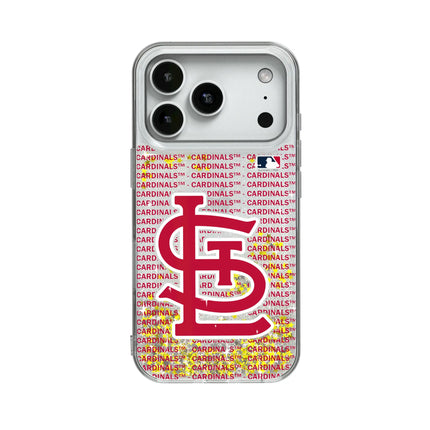 St Louis Cardinals Text Backdrop Glitter Phone Case for Apple iPhone