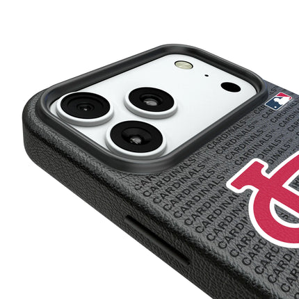 St Louis Cardinals Text Backdrop MagSafe Compatible Phone Case for Apple iPhone