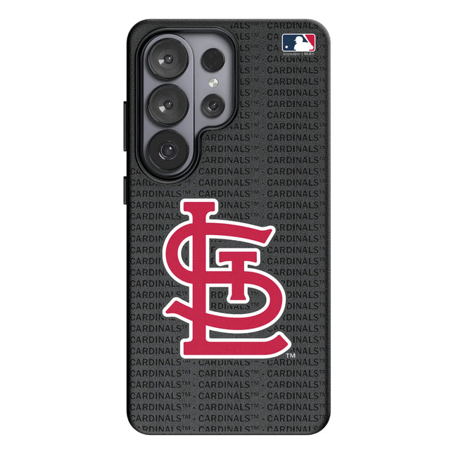 St Louis Cardinals Text Backdrop MagSafe Compatible Phone Case for Samsung Galaxy