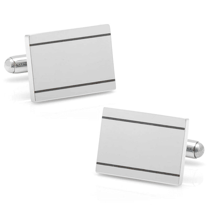 Stainless Steel Engravable Frame Cufflinks