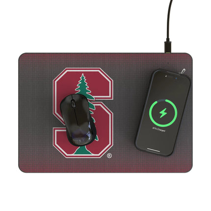 Stanford University Cardinal Linen 15-Watt Wireless Charger and Mouse Pad