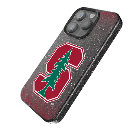 Stanford University Cardinal Linen Black Bling Phone Case for Apple iPhone