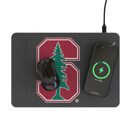 Stanford University Cardinal Monocolor Tilt 15-Watt Wireless Charger and Mouse Pad