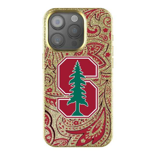 Stanford University Cardinal Paisley Bling Phone Case for Apple iPhone