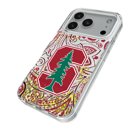 Stanford University Cardinal Paisley Glitter Phone Case for Apple iPhone