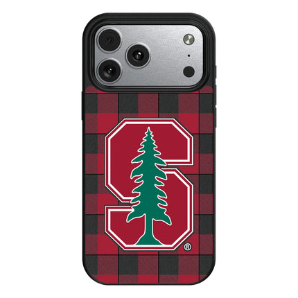 Stanford University Cardinal Plaid MagSafe Compatible Phone Case for Apple iPhone