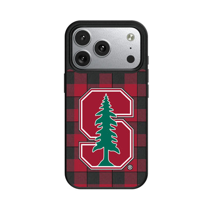 Stanford University Cardinal Plaid MagSafe Compatible Phone Case for Apple iPhone