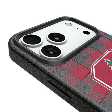 Stanford University Cardinal Plaid MagSafe Compatible Phone Case for Apple iPhone