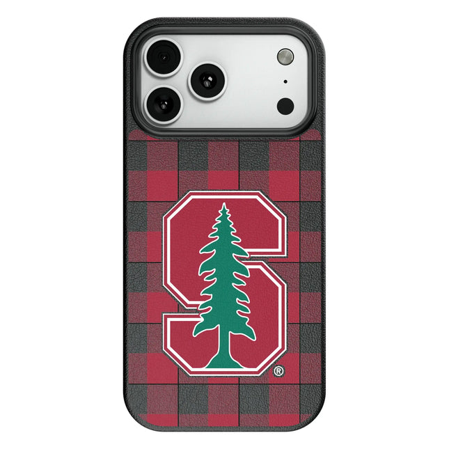 Stanford University Cardinal Plaid MagSafe Compatible Phone Case for Apple iPhone
