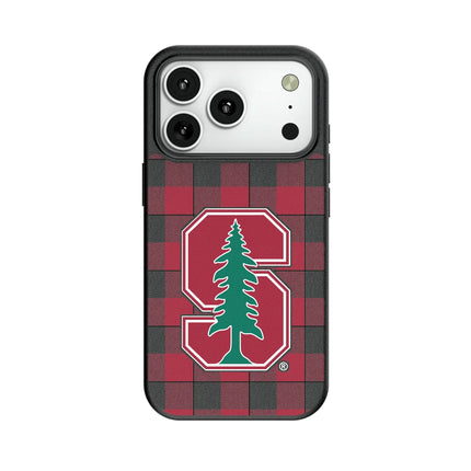 Stanford University Cardinal Plaid MagSafe Compatible Phone Case for Apple iPhone