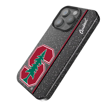 Stanford University Cardinal Sidebar Black Bling Phone Case for Apple iPhone