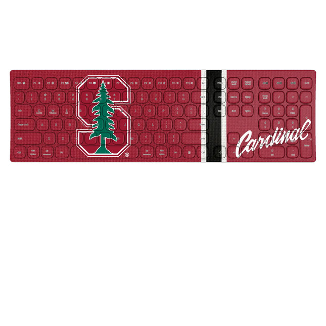 Stanford University Cardinal Stripe Curved Wireless Keyboard