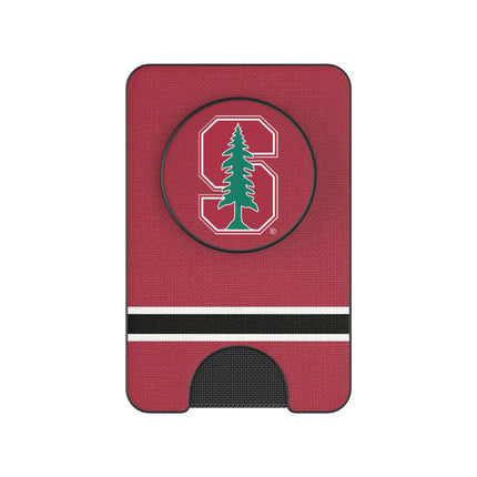 Stanford University Cardinal Stripe PopSockets MagSafe-Compatible PopWallet+
