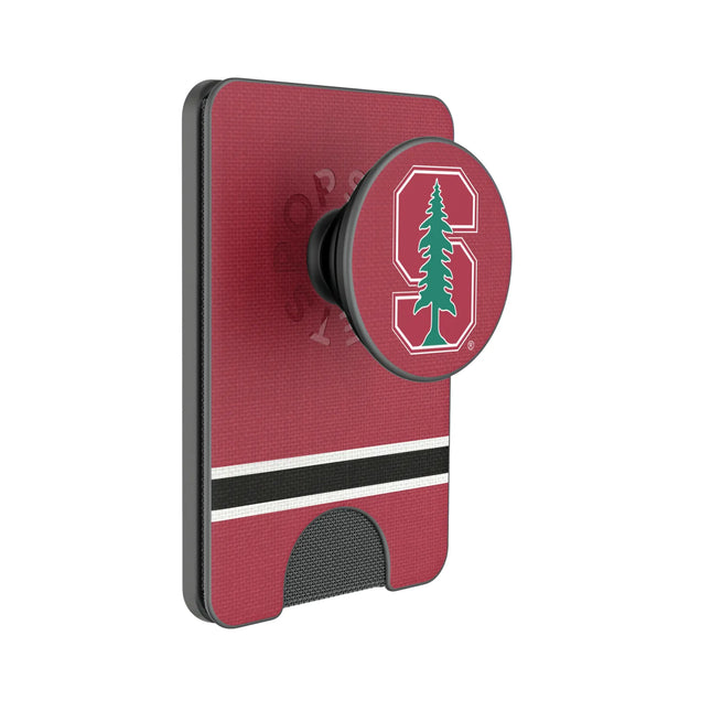 Stanford University Cardinal Stripe PopSockets MagSafe-Compatible PopWallet+