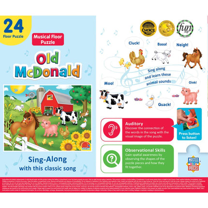 Old McDonald - 24 Piece Musical Floor Jigsaw Puzzle