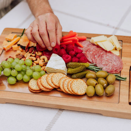 Ventana Tempered Glass and Acacia Cheese Board and Knife Set