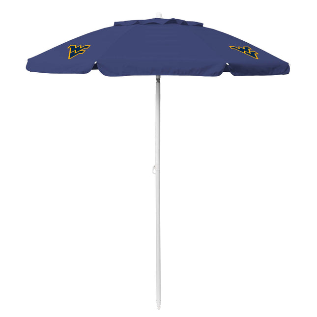 West Virginia Mountaineers - 5.5 Ft. Portable Beach Umbrella