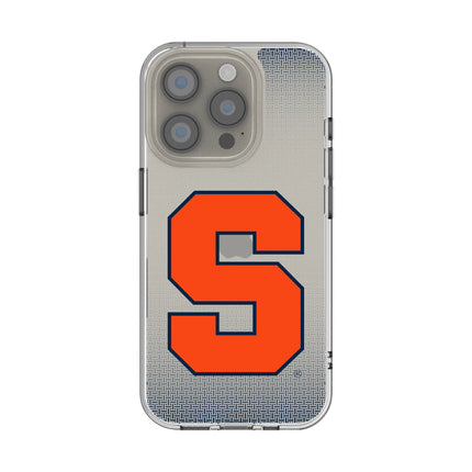Syracuse University Orange Linen Clear Phone Case for Apple iPhone