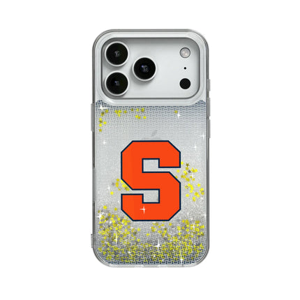 Syracuse University Orange Linen Glitter Phone Case for Apple iPhone