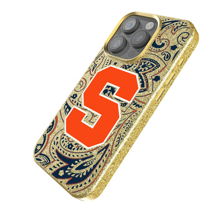 Syracuse University Orange Paisley Bling Phone Case for Apple iPhone