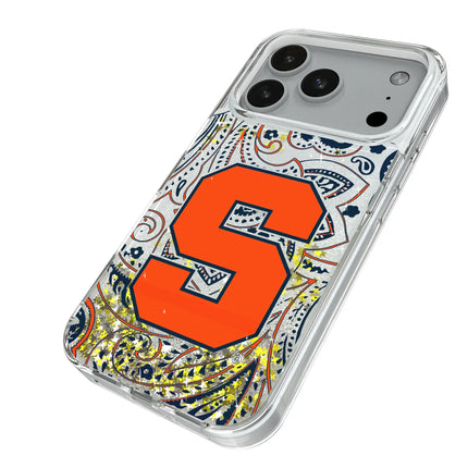 Syracuse University Orange Paisley Glitter Phone Case for Apple iPhone