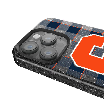 Syracuse University Orange Plaid Black Bling Phone Case for Apple iPhone