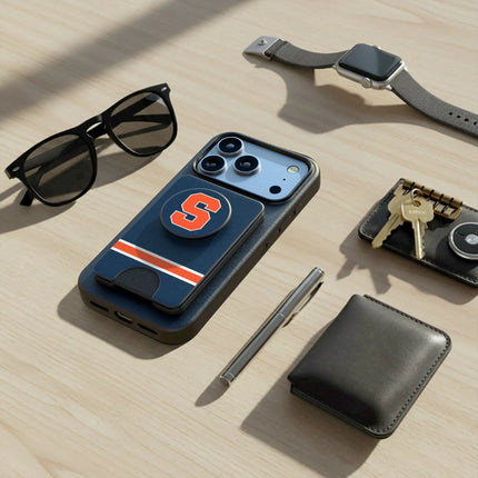 Syracuse University Orange Stripe PopSockets MagSafe-Compatible PopWallet+