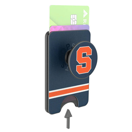 Syracuse University Orange Stripe PopSockets MagSafe-Compatible PopWallet+