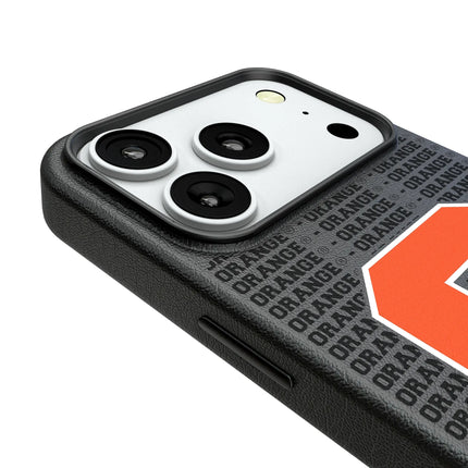 Syracuse University Orange Text Backdrop MagSafe Compatible Phone Case for Apple iPhone