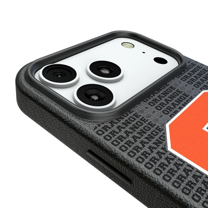 Syracuse University Orange Text Backdrop MagSafe Compatible Phone Case for Apple iPhone