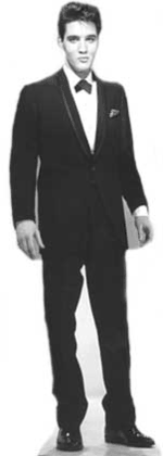 Talking Life Size Elvis Presley Standee - Tuxedo