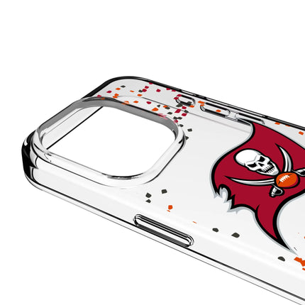 Tampa Bay Buccaneers Confetti Clear Phone Case for Apple iPhone