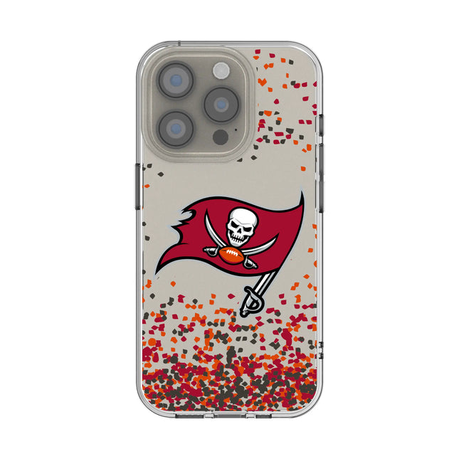 Tampa Bay Buccaneers Confetti Clear Phone Case for Apple iPhone