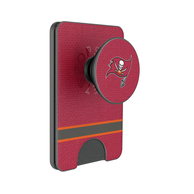 Tampa Bay Buccaneers Endzone Solid PopSockets MagSafe-Compatible PopWallet+