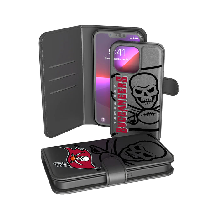 Tampa Bay Buccaneers Monocolor Tilt Wallet Phone Case for Apple iPhone