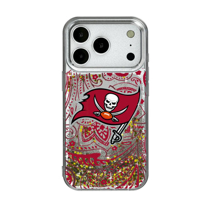 Tampa Bay Buccaneers Paisley Glitter Phone Case for Apple iPhone