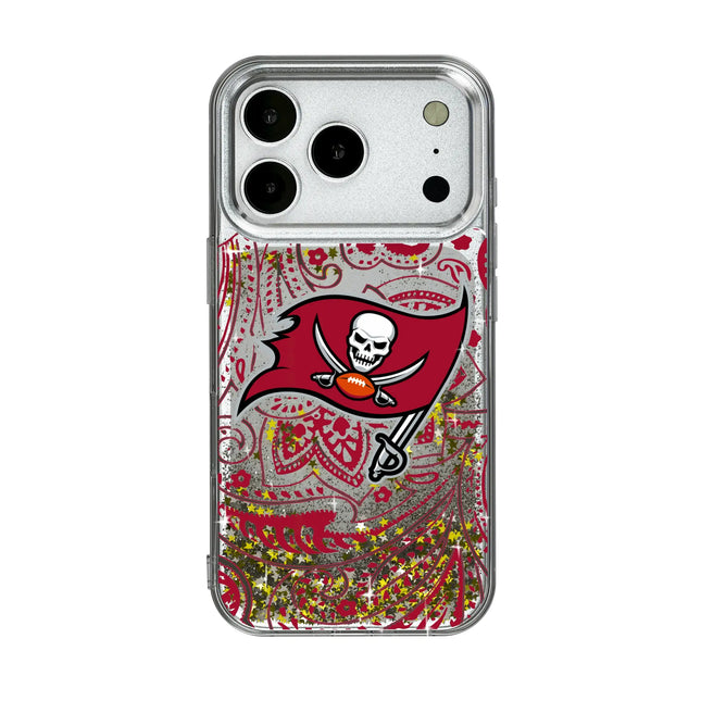 Tampa Bay Buccaneers Paisley Glitter Phone Case for Apple iPhone