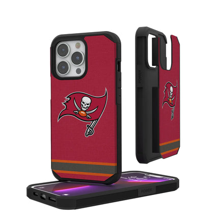 Tampa Bay Buccaneers Stripe Rugged Phone Case for Apple iPhone