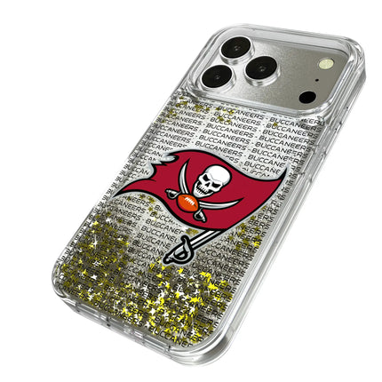 Tampa Bay Buccaneers Text Backdrop Glitter Phone Case for Apple iPhone