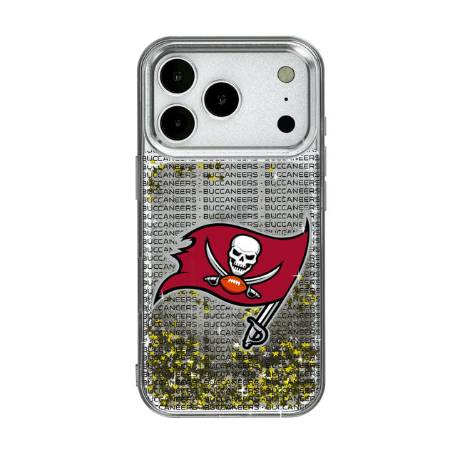Tampa Bay Buccaneers Text Backdrop Glitter Phone Case for Apple iPhone