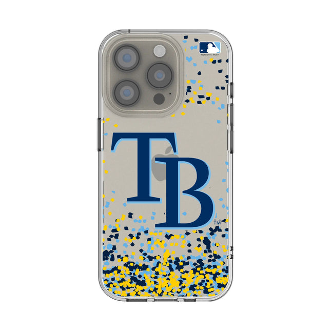 Tampa Bay Rays Confetti Clear Phone Case for Apple iPhone