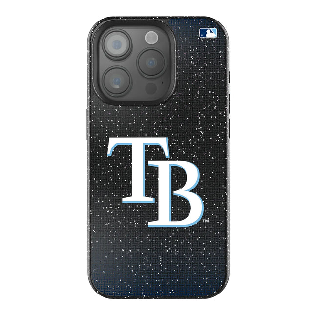 Tampa Bay Rays Linen Black Bling Phone Case for Apple iPhone